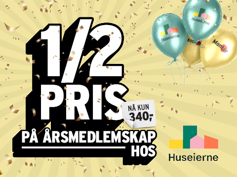 Meld deg inn til halv pris hos Huseierne Meld deg inn til halv pris hos Huseierne