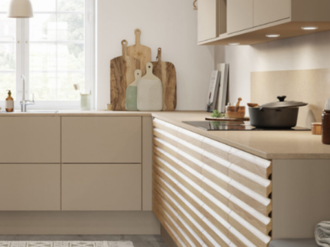 kjøkken med kjøkkenfronter den i populære Sense-serien fra AUBO
